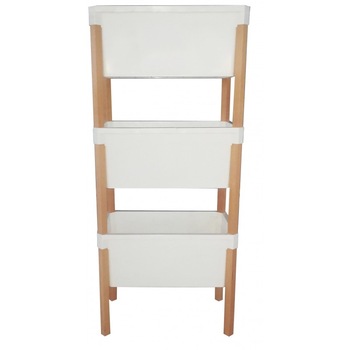 Organizator din lemn cu trei sertare din plastic NOVOKIDS™ Toy Organizer, Dimensiuni 33 x 33 x 80 cm, Etajera, Pentru jucarii si bucatarie, Natur Organizator din lemn cu trei sertare din plastic NOVOKIDS™ Toy Organizer, Dimensiuni 33 x 33 x 80 cm, Etajera, Pentru jucarii si bucatarie, Natur