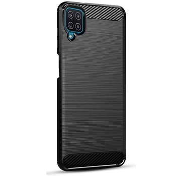 Husa Flexibila Antisoc Carbon pentru Samsung Galaxy A12, Negru