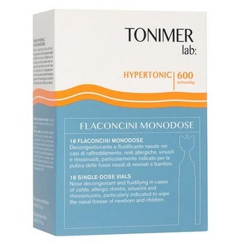 Solutie Hipertonic, Tonimer Lab, Apa de mare pentru Decongestionarea Cailor Nazale si Fluidizarea Mucusului, 18 flacoane unidoza x 5 ml Solutie Hipertonic, Tonimer Lab, Apa de mare pentru Decongestionarea Cailor Nazale si Fluidizarea Mucusului, 18 flacoane unidoza x 5 ml