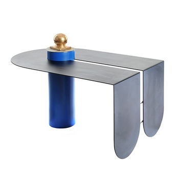 Masa cafea Full Moon Night, otel, ardezie, 114 x 78 x 60 cm Masa cafea Full Moon Night, otel, ardezie, 114 x 78 x 60 cm