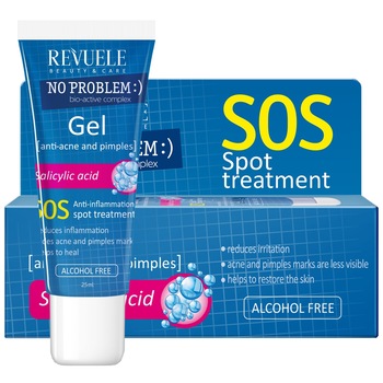 Gel impotriva acneei Revuele No Problem SOS Anti-Inflammation Spot Treatment Gel With Salicylic Acid, 25 ml Gel impotriva acneei Revuele No Problem SOS Anti-Inflammation Spot Treatment Gel With Salicylic Acid, 25 ml