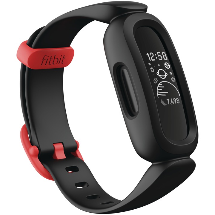 Фитнес гривна Fitbit Ace 3 Kids, Black/Racer Red