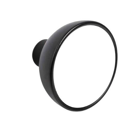 Buton pentru mobila Bol, finisaj negru mat cu smalt alb mat lacuit, D45 mm
