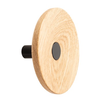 Agatatoare cuier Zoot, finisaj negru mat cu stejar natur, D120 mm Agatatoare cuier Zoot, finisaj negru mat cu stejar natur, D120 mm