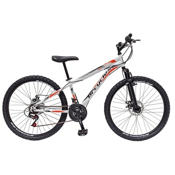Bicicleta MTB Roata 26″ BR One, frane disc, 18 viteze, Culoare Alb/Negru, Jante aluminiu duble, Suspensie Fata, Cadru Otel Bicicleta MTB Roata 26″ BR One, frane disc, 18 viteze, Culoare Alb/Negru, Jante aluminiu duble, Suspensie Fata, Cadru Otel