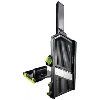 Razatoare tip mandolina Ibili-Easycook, otel inoxidabil/plastic, 32 cm, negru/verde Razatoare tip mandolina Ibili-Easycook, otel inoxidabil/plastic, 32 cm, negru/verde