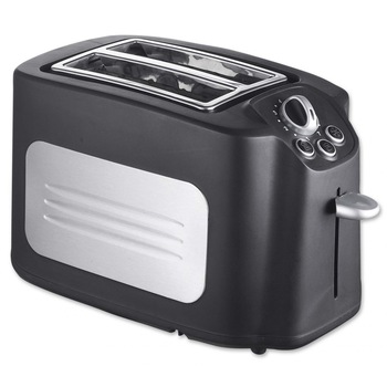 Toaster Crown TBX-71 / CT-801, 700W, Reincalzire, 7 trepte, Negru/argintiu Toaster Crown TBX-71 / CT-801, 700W, Reincalzire, 7 trepte, Negru/argintiu