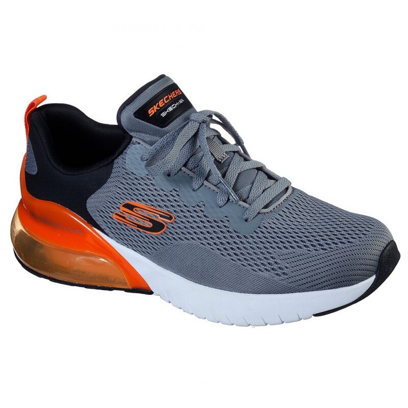 Pantofi sport SKECHERS, SKECH-AIR STRATUS-MAGLEV, 232056 LGBK, Gri/Portocaliiu