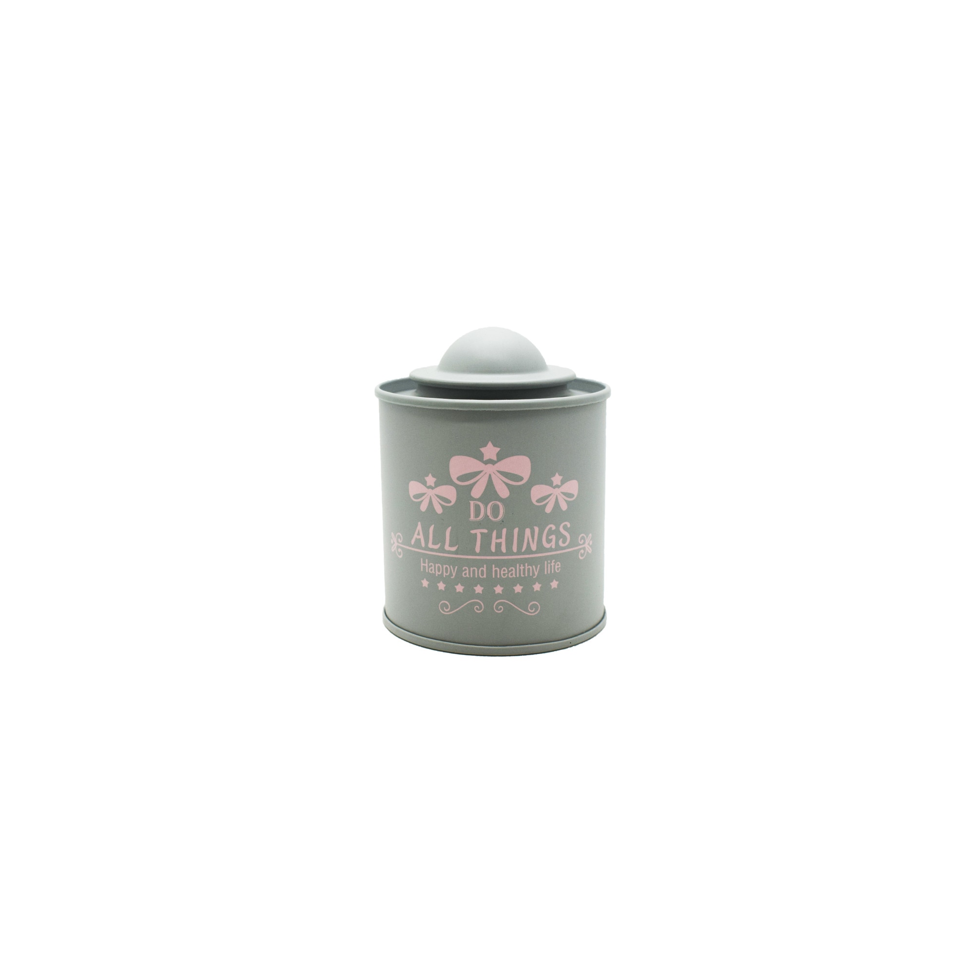 Cutie depozitare din metal, Naimeed D2621 Gri, 7 x 7 x 9 cm