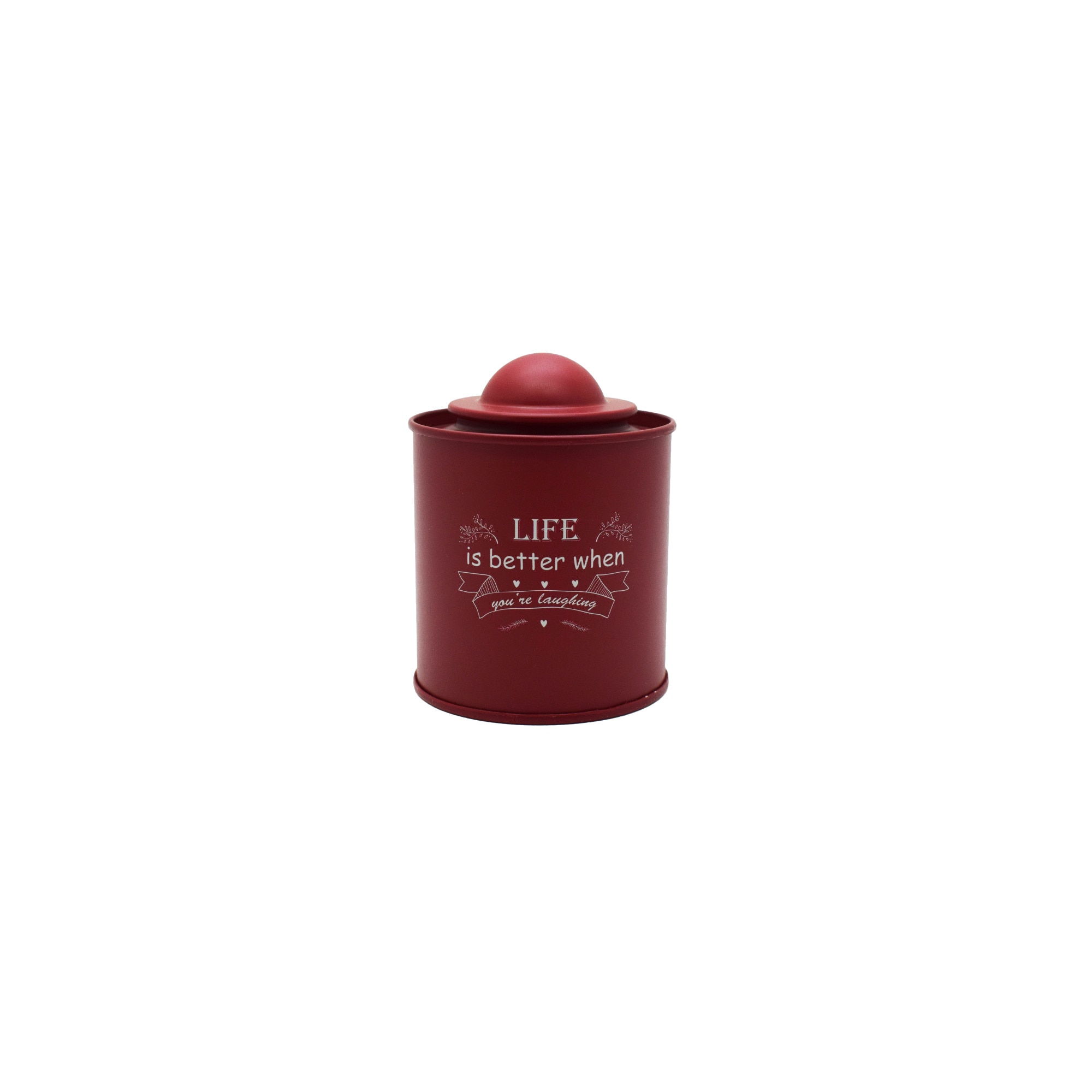 Cutie depozitare din metal, Naimeed D2621 Rosu, 7 x 7 x 9 cm