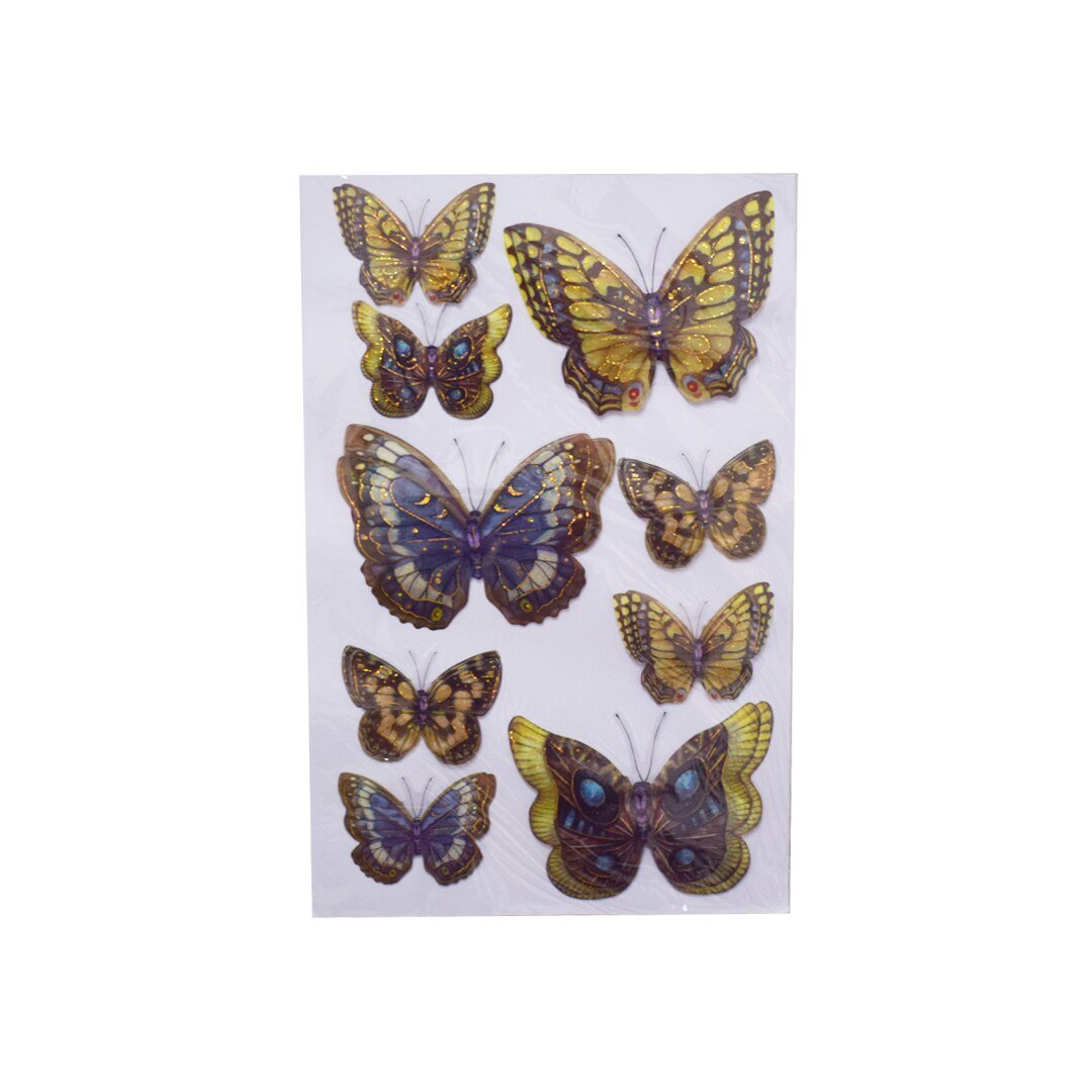 Sticker decorativ autocolant 8D, Naimeed D399-005, model Fluturi, 60 x 31 cm