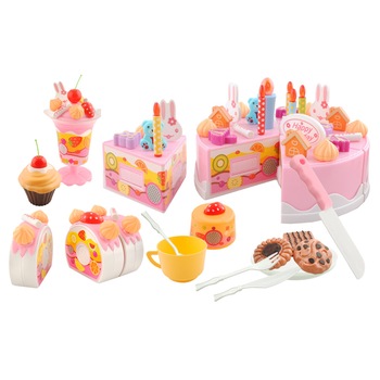 Set de joaca Iso Trade, Model Tort, 75 piese, 15 x 8 cm, 3 ani +, Velcro, Multicolor Set de joaca Iso Trade, Model Tort, 75 piese, 15 x 8 cm, 3 ani +, Velcro, Multicolor