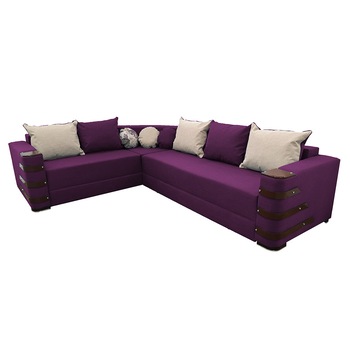 Coltar extensibil Diamond, MobAmbient, Mov, stofa, extensie 140 cm din plasa de arcuri tip relaxa, 1 lada de depozitare, 5 perne mari si 3 perne mici din stofa incluse, 300 x 235 cm Coltar extensibil Diamond, MobAmbient, Mov, stofa, extensie 140 cm din plasa de arcuri tip relaxa, 1 lada de depozitare, 5 perne mari si 3 perne mici din stofa incluse, 300 x 235 cm