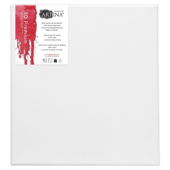 Panza pe sasiu Artina , 3D, 100% Bumbac, (380gr/m2), 2 straturi de grund, 30x40cm, Alb Panza pe sasiu Artina , 3D, 100% Bumbac, (380gr/m2), 2 straturi de grund, 30x40cm, Alb