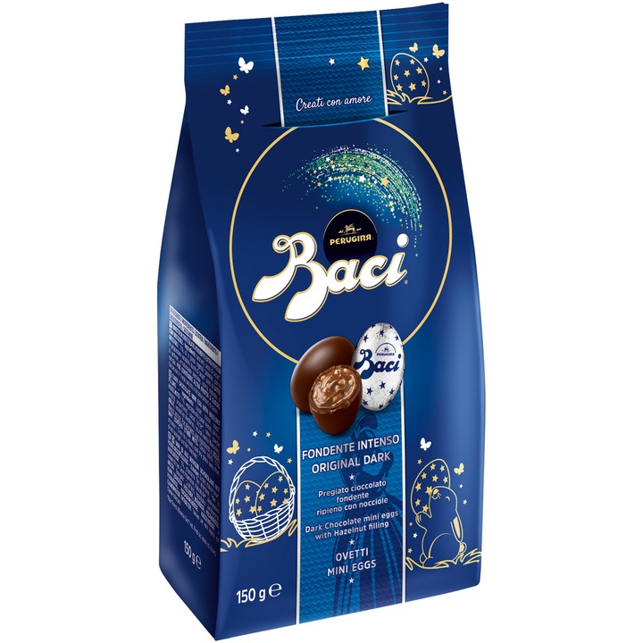 Mini oua ciocolata neagra, Baci, 150g