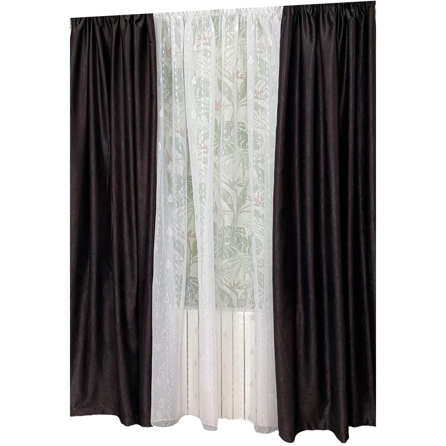 Set doua draperii 140X245cm si perdea 300X245cm by Liz Line-SDP55