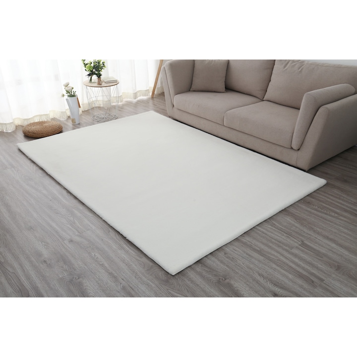 Covor shaggy soft blanita, Heinner Home, Alb, 200 X 300