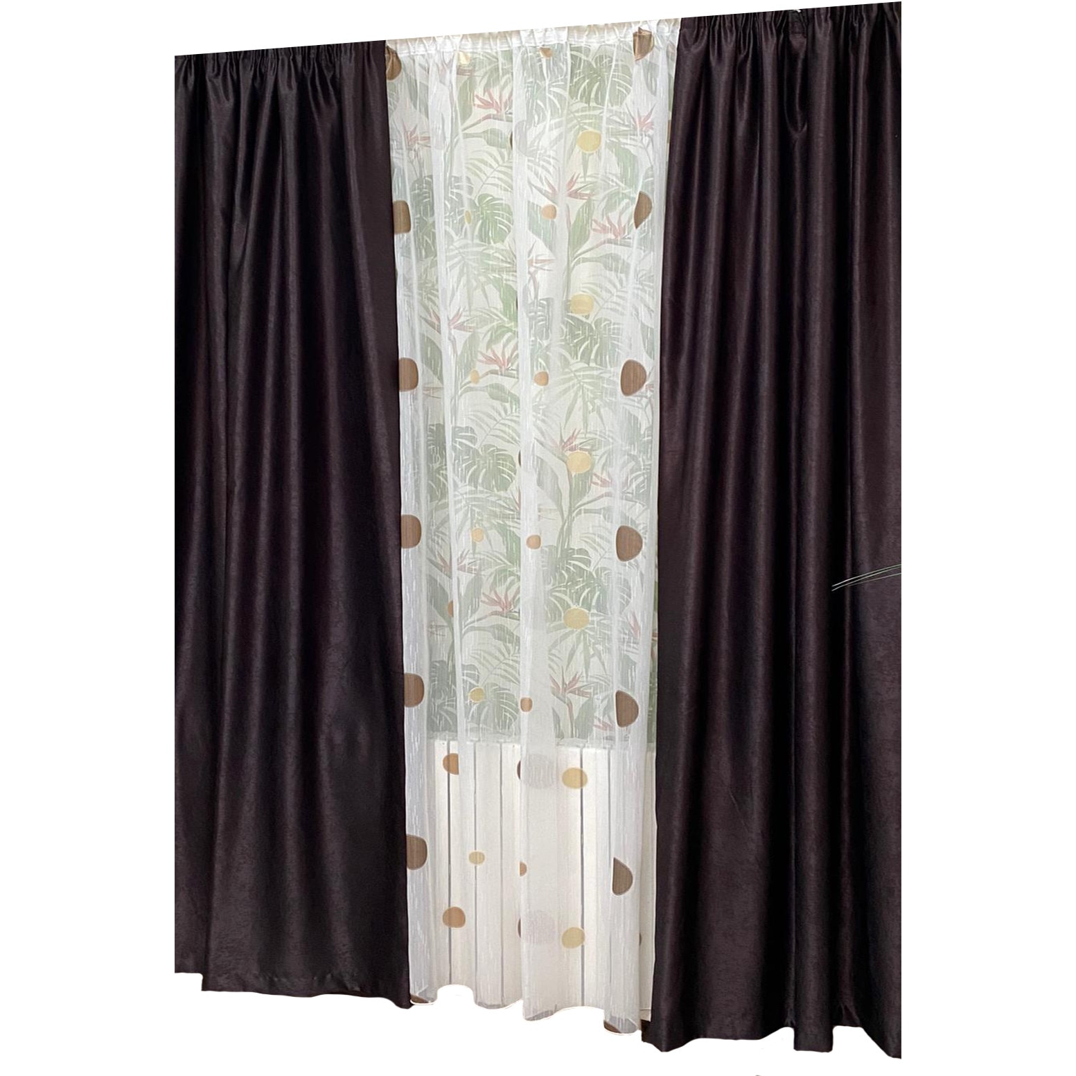 Set doua draperii 140X245cm si perdea 300X245cm by Liz Line-SDP62