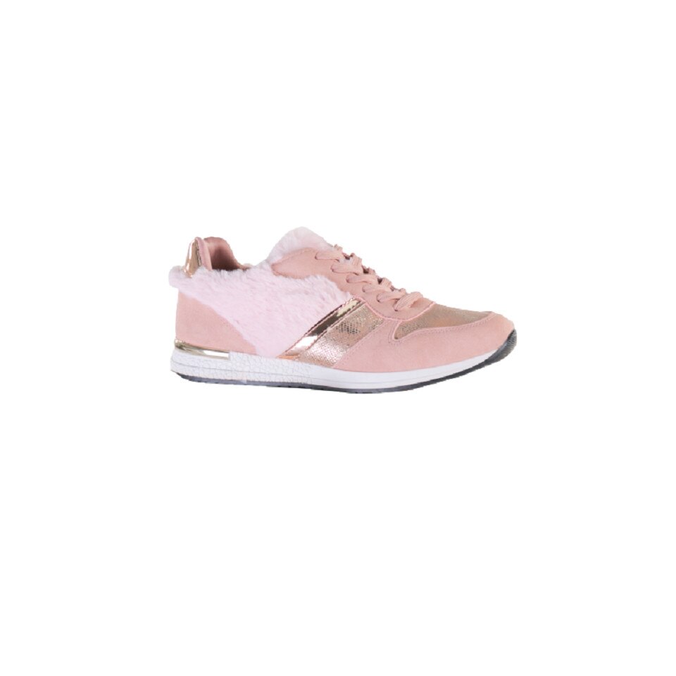 Pantofi sport dama Naya negru, Roz