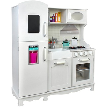 Bucatarie copii Iso Trade, 92.5x51x98cm, Lemn, Alb Bucatarie copii Iso Trade, 92.5x51x98cm, Lemn, Alb