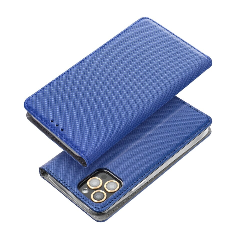 Husa tip carte, MANGUSTA, compatibila cu Honor X7b, model Smart Case Book, material textil, inchidere magnetica, albastru
