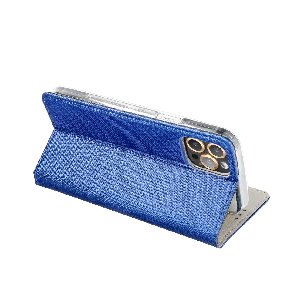 Husa tip carte, MANGUSTA, compatibila cu Honor X7b, model Smart Case Book, material textil, inchidere magnetica, albastru