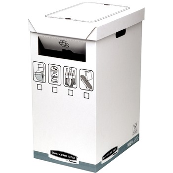 Cos de birou pentru reciclare, carton rezistent, Fellowes Cos de birou pentru reciclare, carton rezistent, Fellowes