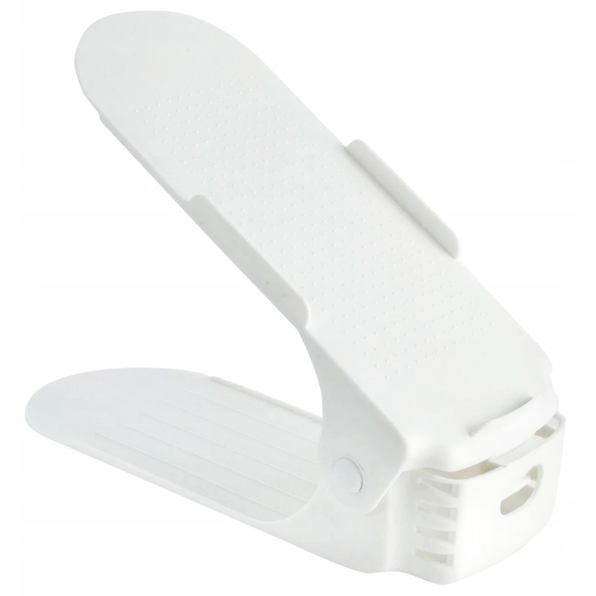 Organizator tip suport pentru pantofi, Zola, din plastic, ideal pentru o mai buna organizare,reglabil, alb