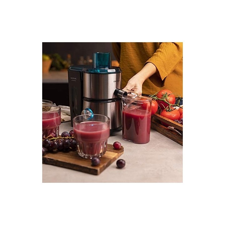 Сокоизтисквачка Cecotec, Juice & Fresh 400 Titan Black, за плодове и зеленчуци