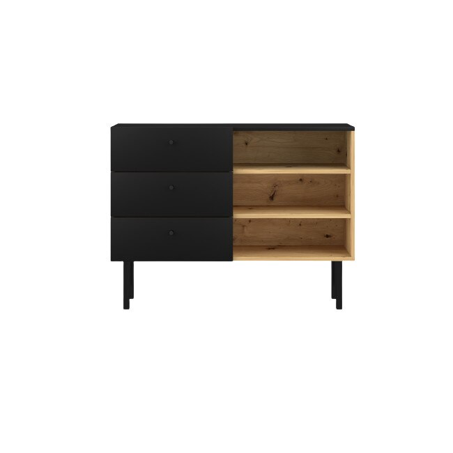 Bufet , Vivladi, Tulia, Negru/Lemn, 75X100X41.6 cm