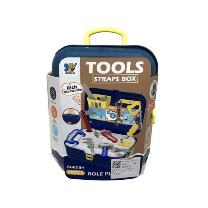 Magic Toys 3752244 Szerszám szett bőröndben 20db-os