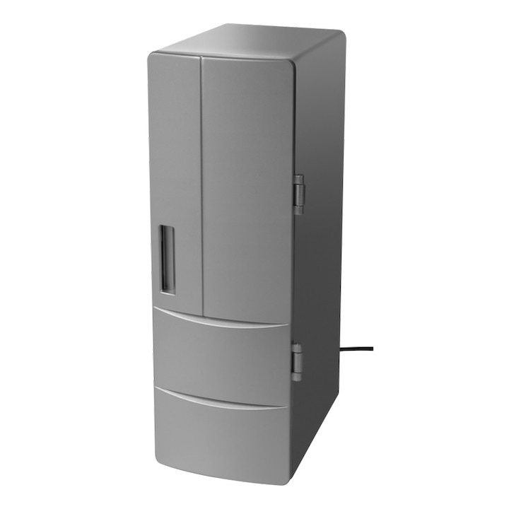 iCover GadgetMonster HOT & COLD mini intelligens hűtőszekrény, USB, kapacitás: 2x0,33 doboz vagy 1x0,5 üveg, szürke