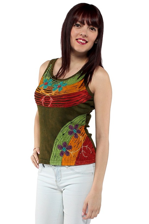 Maiou din bumbac, handmade in Nepal - PARTY, Multicolor, S