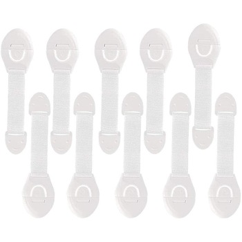 Set 10 sigurante universale, ABS, Alb Set 10 sigurante universale, ABS, Alb