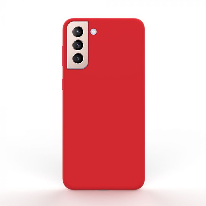 Husa compatibila cu Samsung Galaxy S21 Liquid Silicon- Red