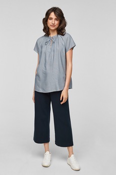 s.Oliver, Bluza vaporoasa cu maneci raglan, Albastru prafuit s.Oliver, Bluza vaporoasa cu maneci raglan, Albastru prafuit