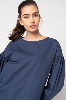 s.Oliver, Bluza lejera cu maneci bufante, Bleumarin s.Oliver, Bluza lejera cu maneci bufante, Bleumarin