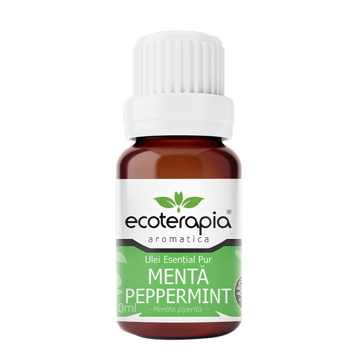 Ulei esential pur de Menta Peppermint, Ecoterapia, cultura organica, 10 ml