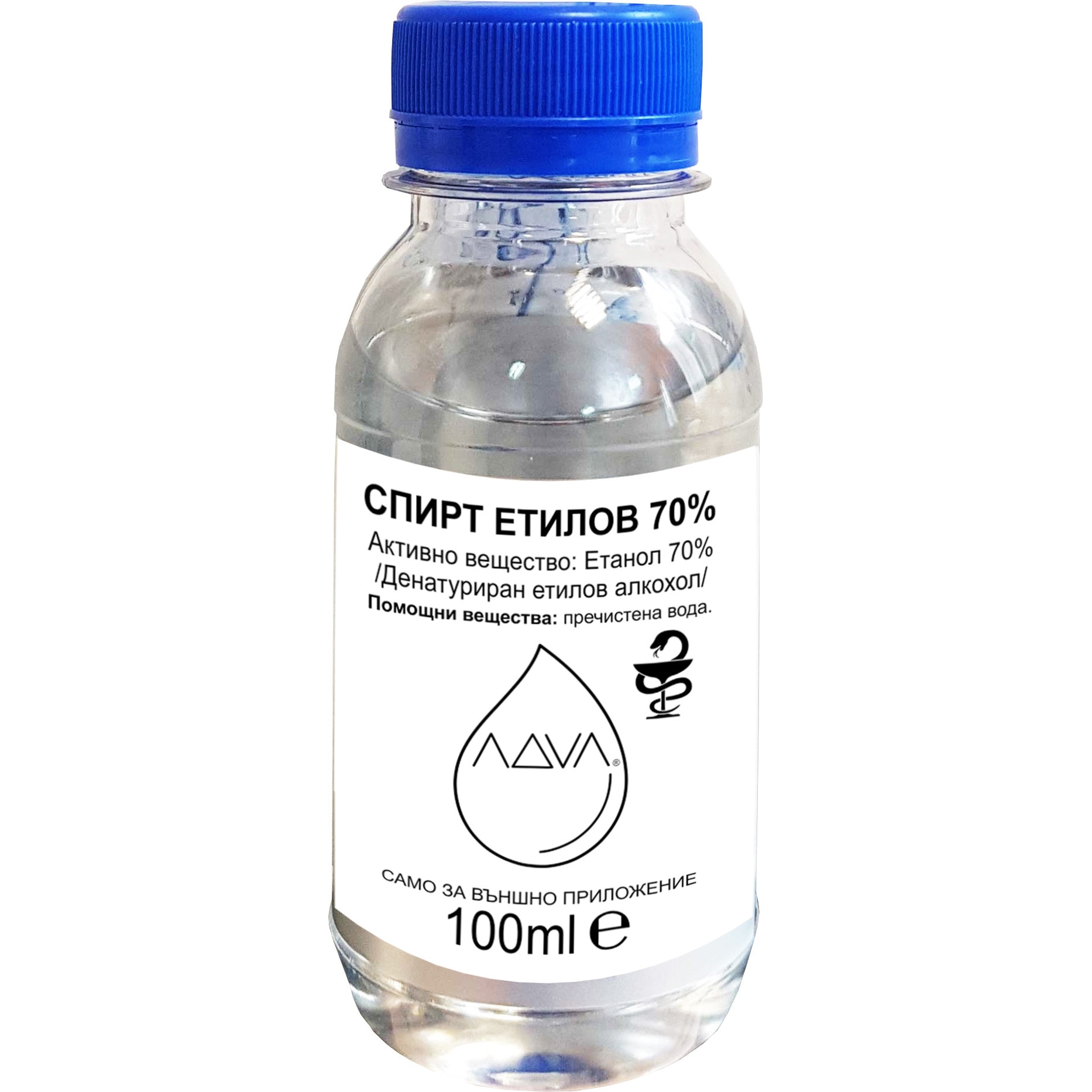 Спирт ADVA, Денатуриран етанол 70%, 100мл. - eMAG.bg