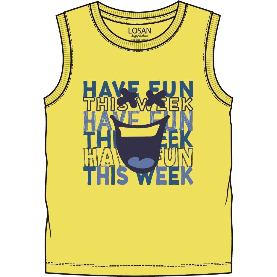Tricou fara maneci, Have Fun, Galben