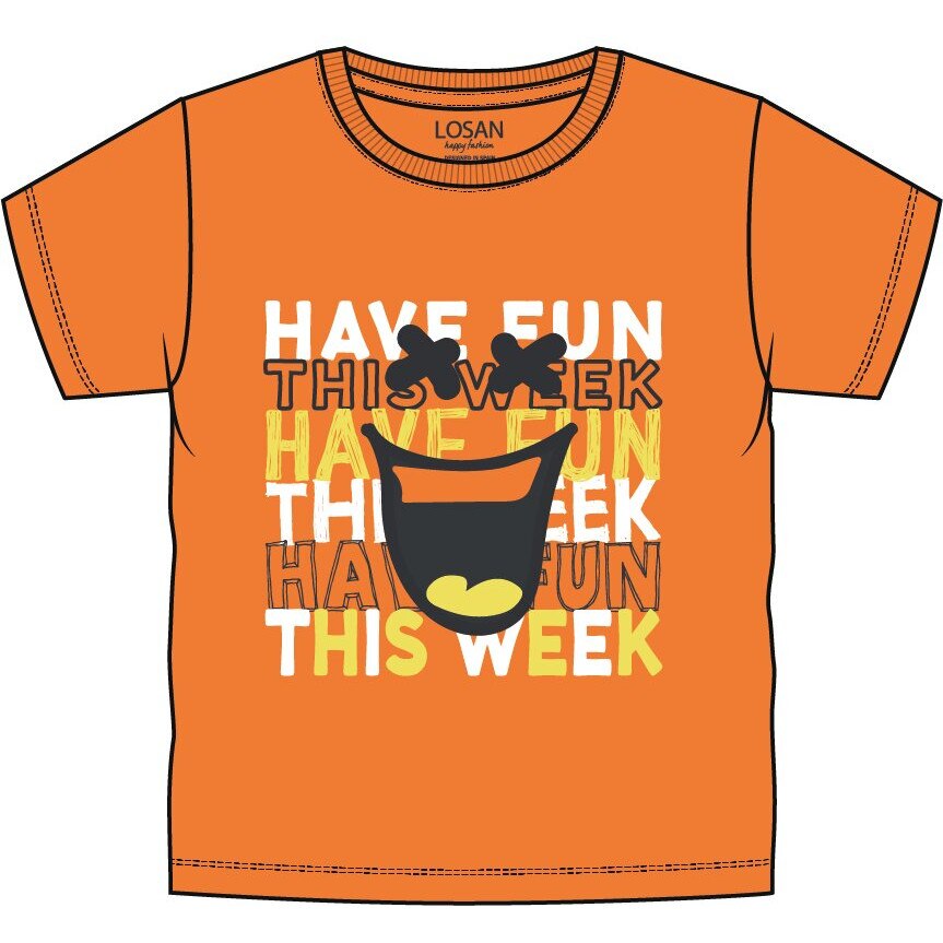 Tricou maneca scurta, Have Fun, Portocaliu
