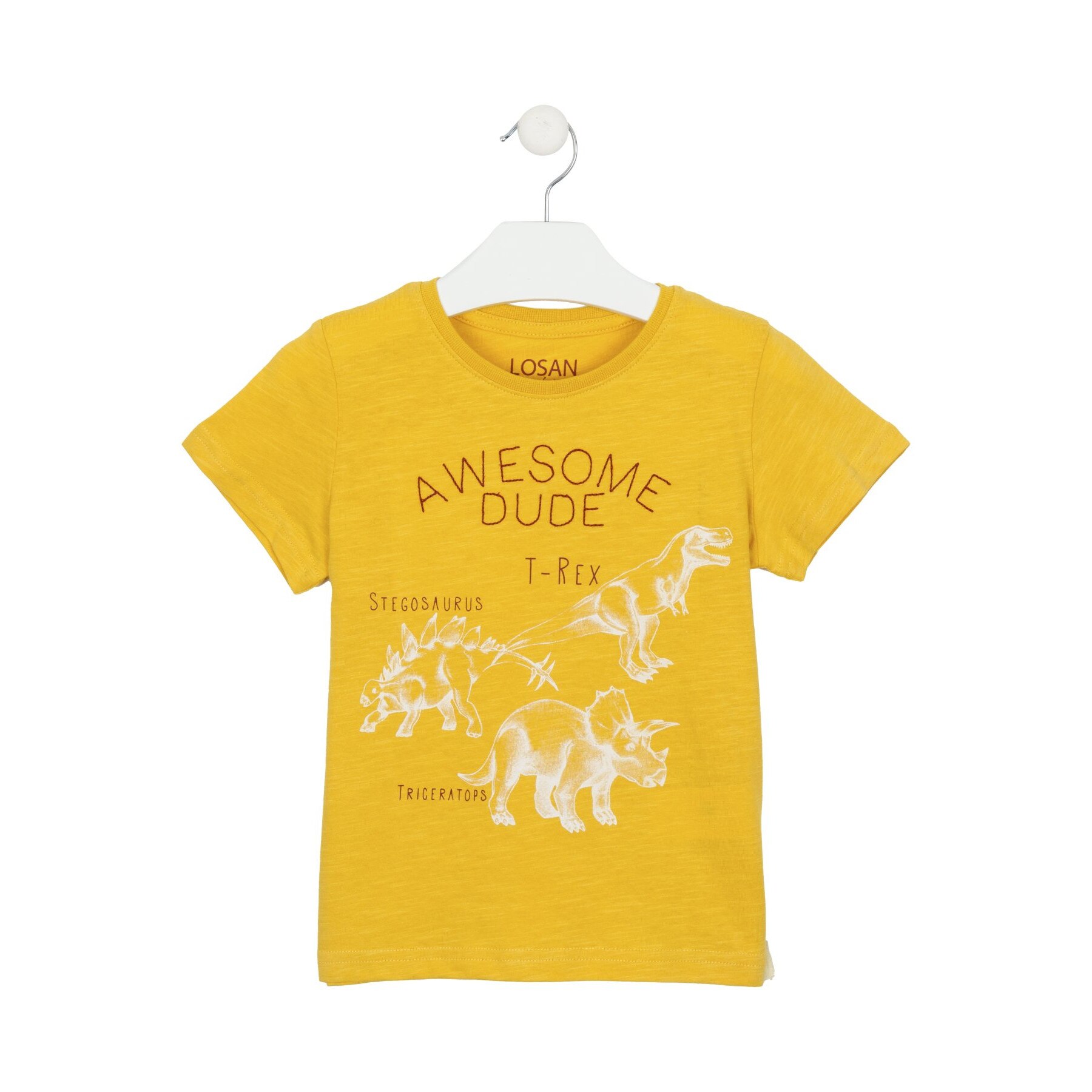 Tricou maneca scurta, Galben, Awesome Dude