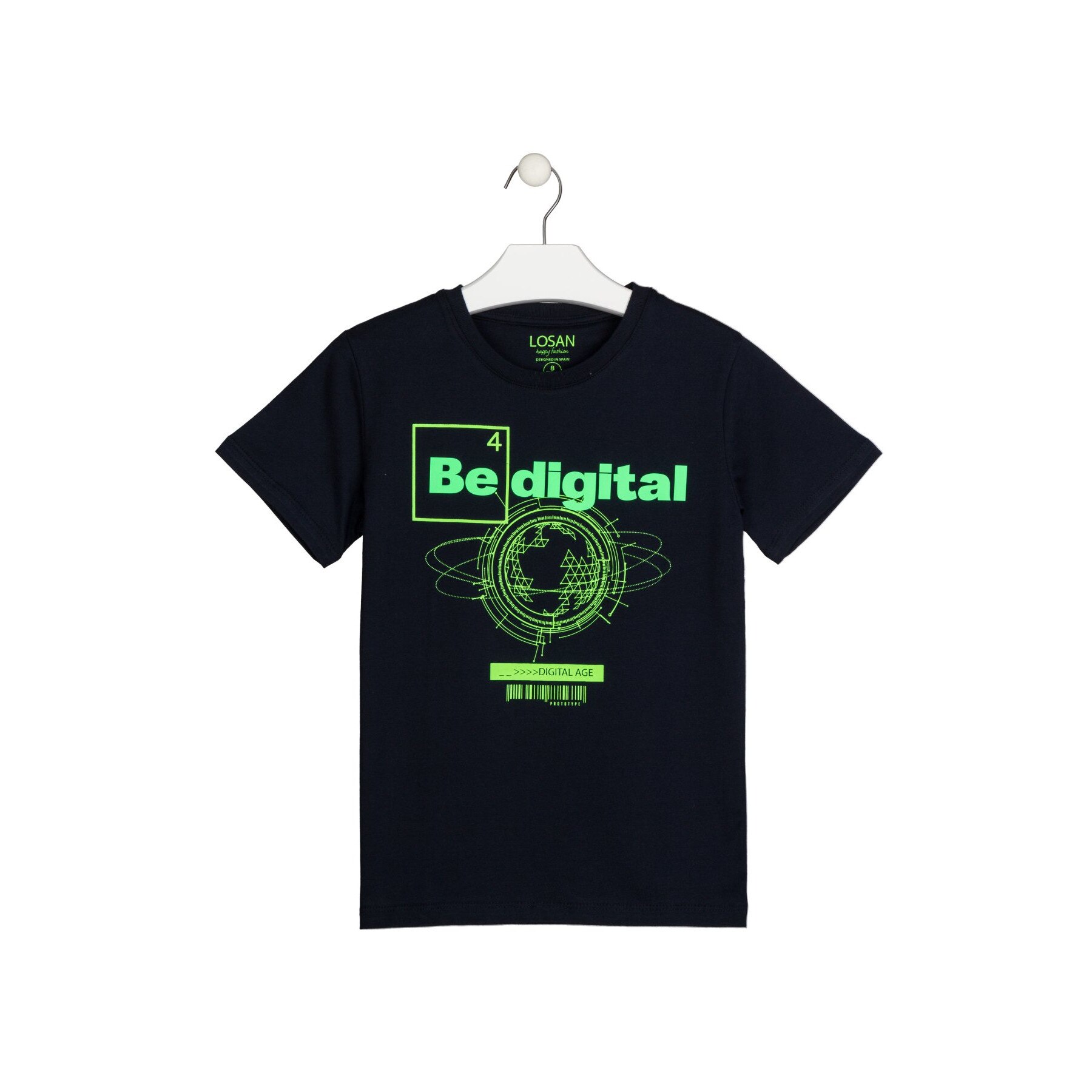 Tricou maneca scurta, Albastru, Be Digital