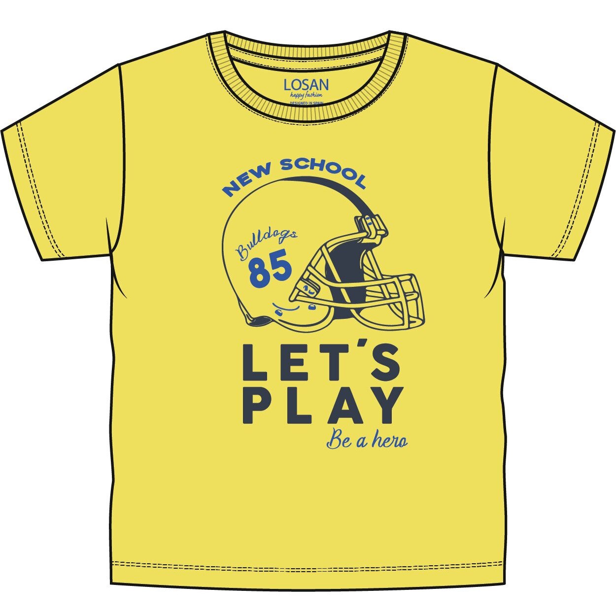 Tricou maneca scurta, Let's Play, Baieti, Galben