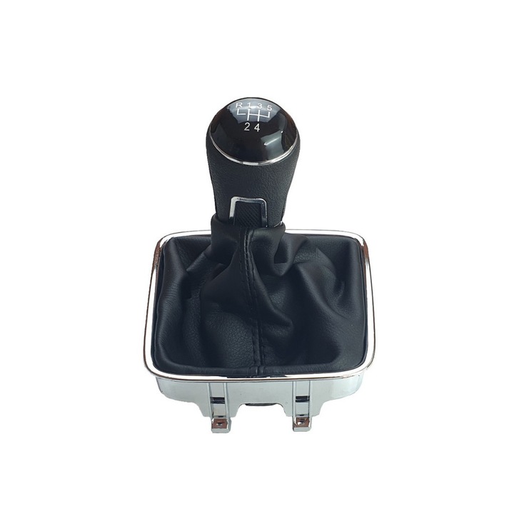 Nuca schimbator de viteze cu manson VW Golf Plus (2004-2014), 5 trepte, Negru