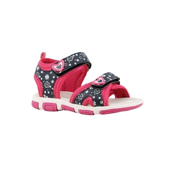 Sandale cu floricele si inimioara, bluemarin cu roz Sandale cu floricele si inimioara, bluemarin cu roz