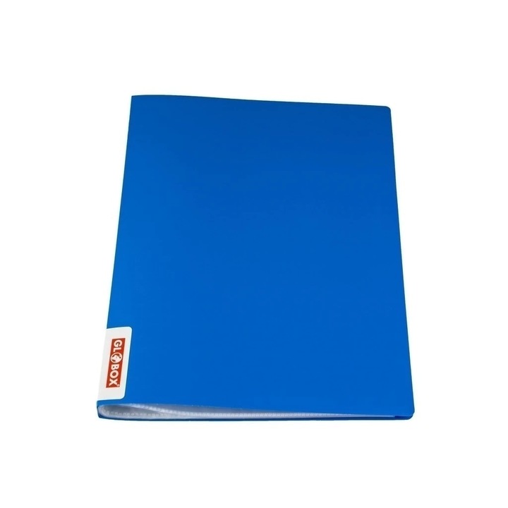 Dosar plastic, EvOffice, cu 40 folii , coperta albastra