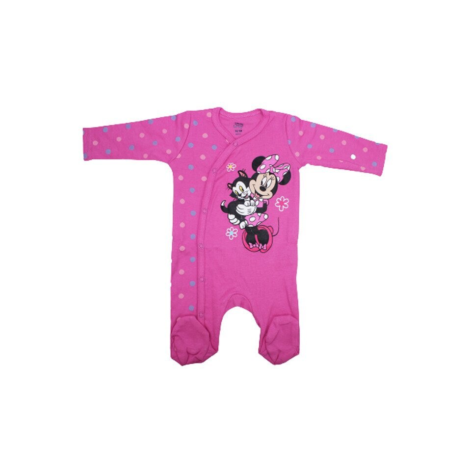 Salopeta bebe, Minnie and cat, roz cu buline 92 cm