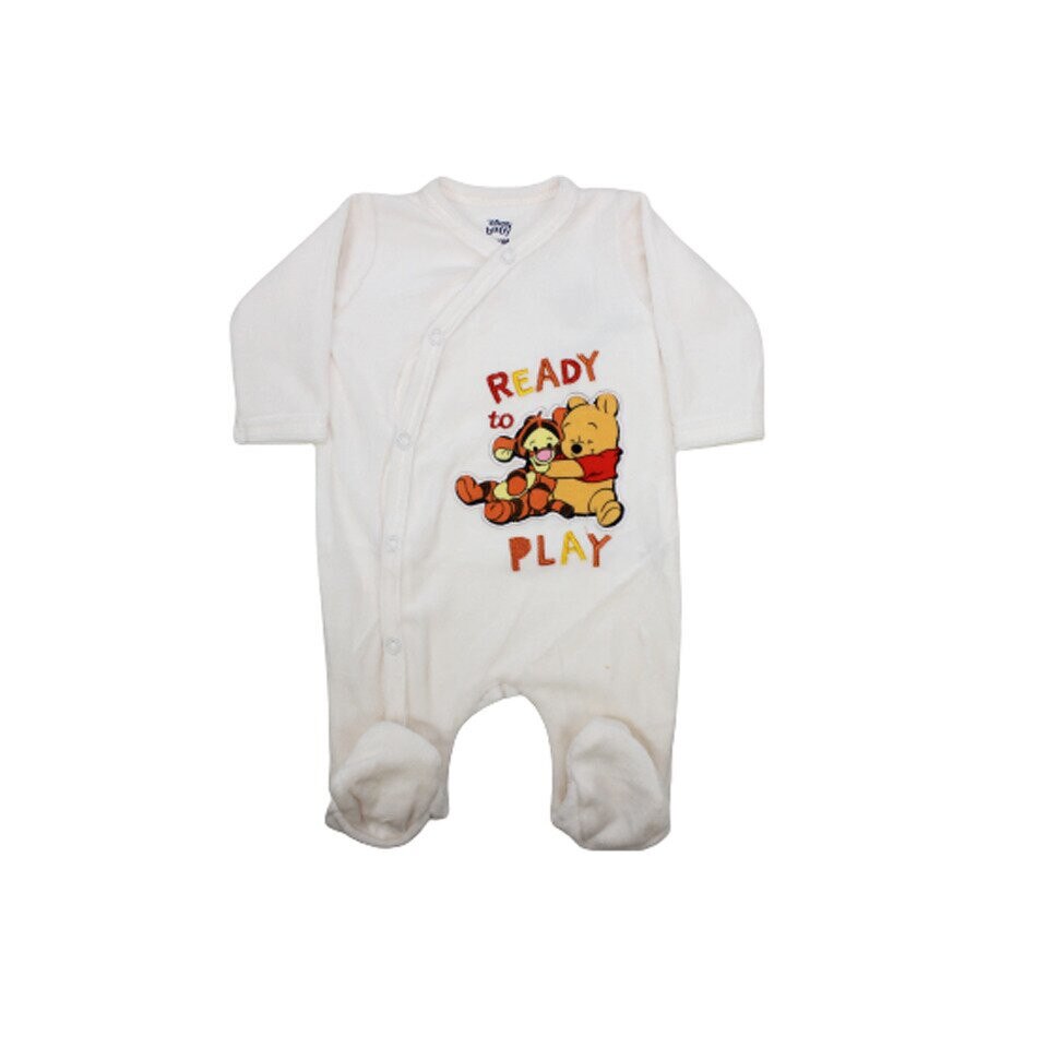 Salopeta velur, Winnie, Ready to play, ivory 86 cm