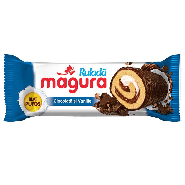 Magura hengerelt torta csokoládéval és vaníliával, 35 g, 24 db/szett